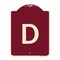 Signmission Designer Series Sign W/ Letter D, Burgundy Heavy-Gauge Aluminum Sign, 24" x 18", BU-1824-22958 A-DES-BU-1824-22958 - alternate 1